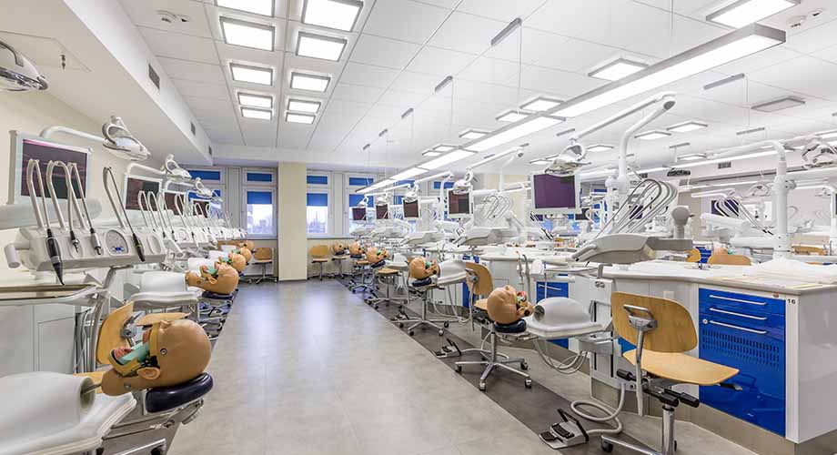 Bright interior in medical academy